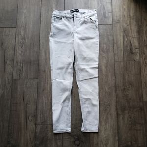 Express Jeans High Rise Ankle Legging Light Grey